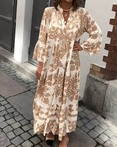 Sabrina | Blomstret maxikjole